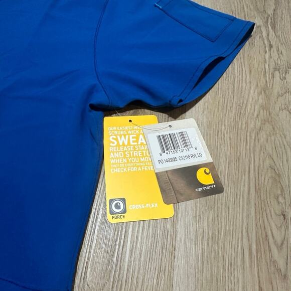NWT Carhartt Scrubs Top Womens V-Neck Media Top Large Nurse Doctor - Picture 3 of 10